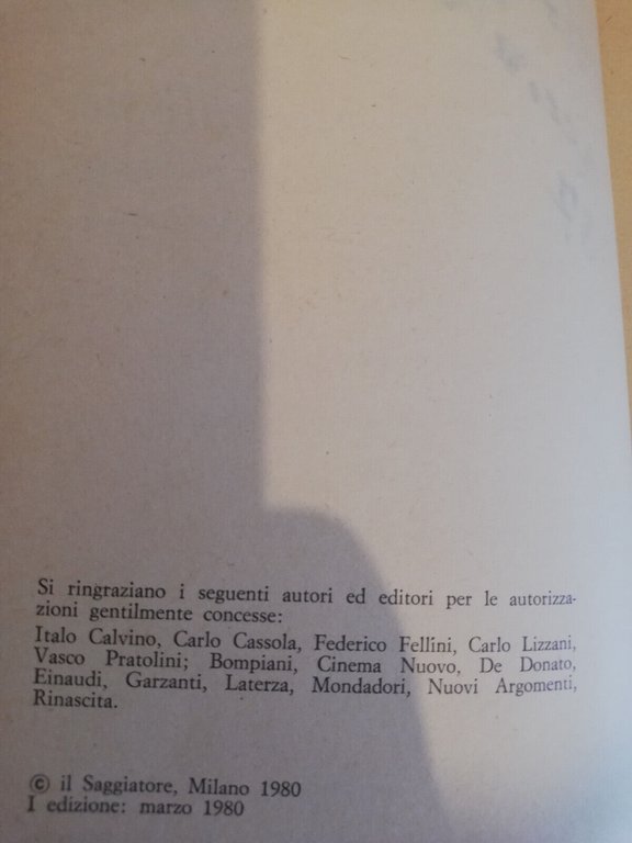 Neorealismo poetiche e polemiche, Claudio Milanini (a cura) 1980, Il …