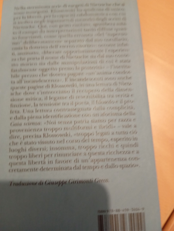 Nietzsche, Il politeismo e la parodia, Pierre Klossowski, Adelphi, 2019