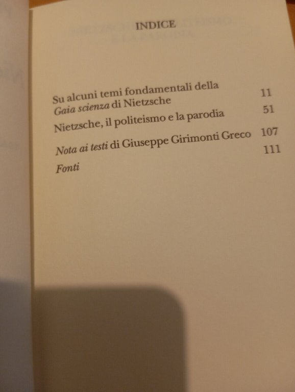 Nietzsche, Il politeismo e la parodia, Pierre Klossowski, Adelphi, 2019