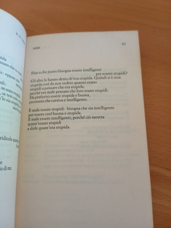Nodi. Paradigmi intrapsichici e interpersonali, Ronald D. Laing, Einaudi, 1976