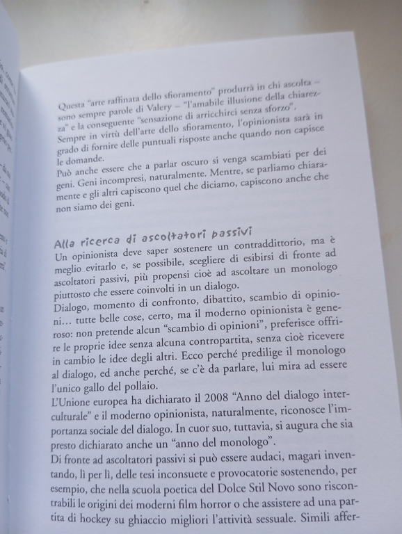 Non ho niente da dire ma so come dirlo, Claudio …