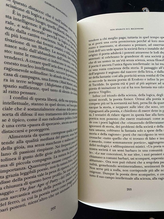 Non sparate sul recensore, Giorgio Manganelli, Aragno, 2018