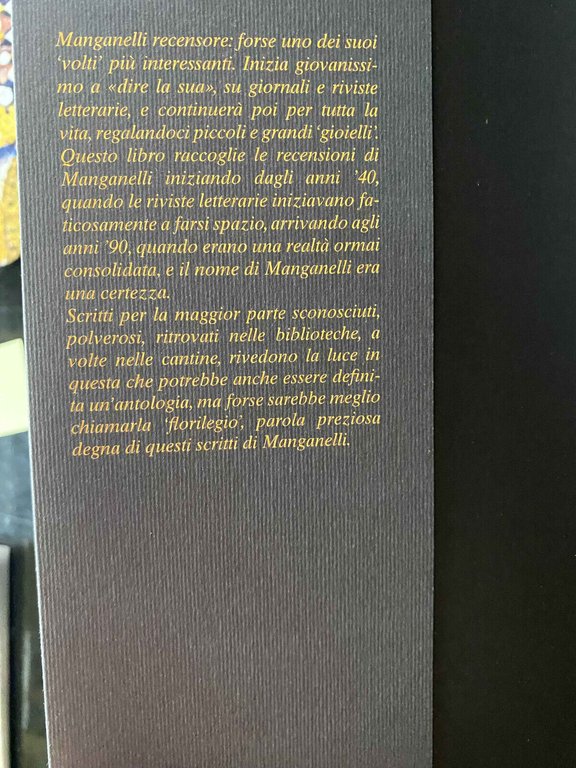 Non sparate sul recensore, Giorgio Manganelli, Aragno, 2018