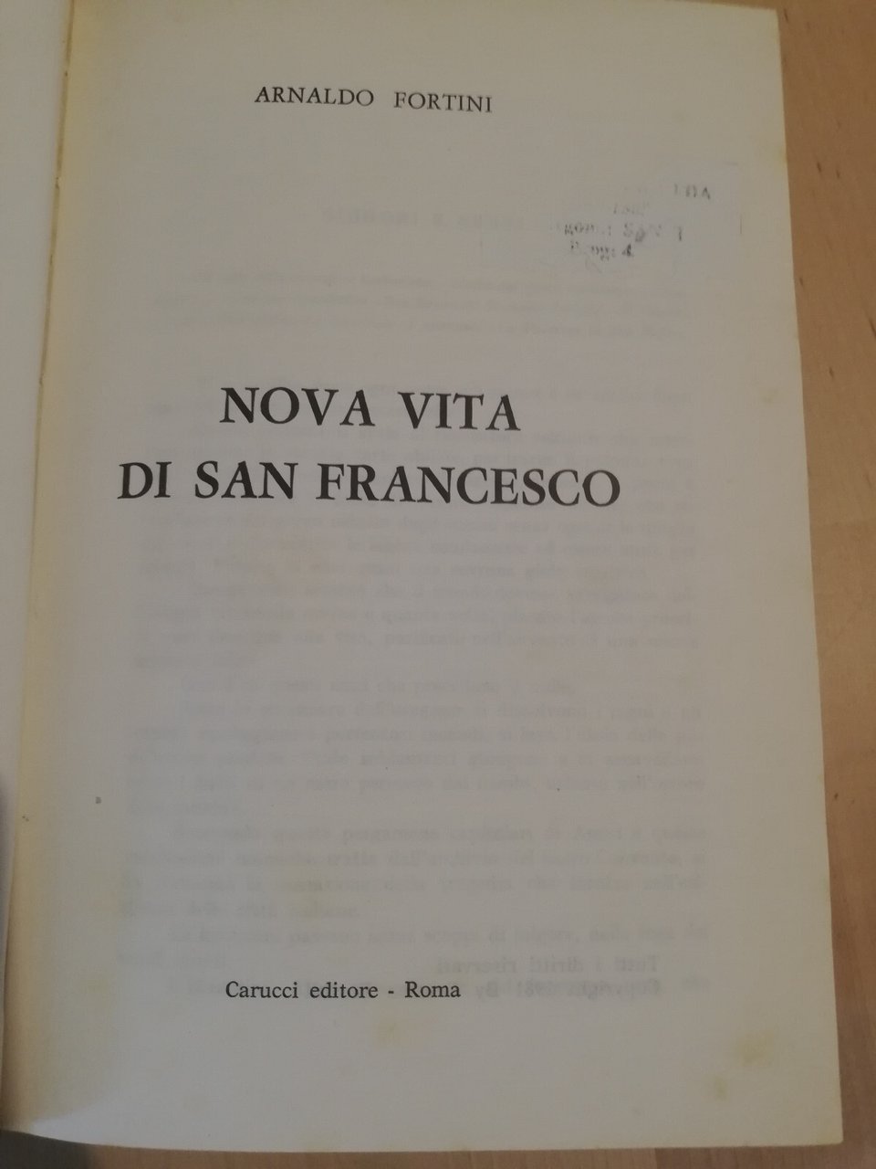Nova vita di San Francesco, Arnaldo Fortini, Carucci, 1981 | Immagine principale
