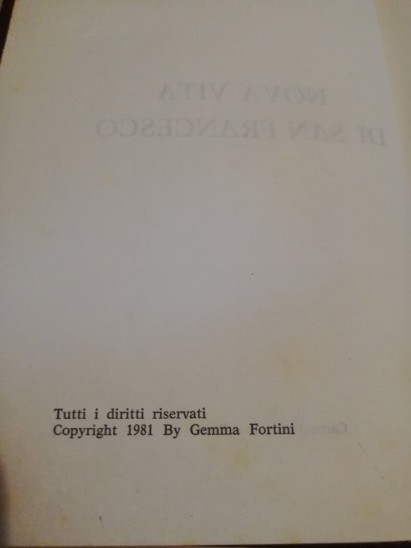 Nova vita di San Francesco, Arnaldo Fortini, Carucci, 1981