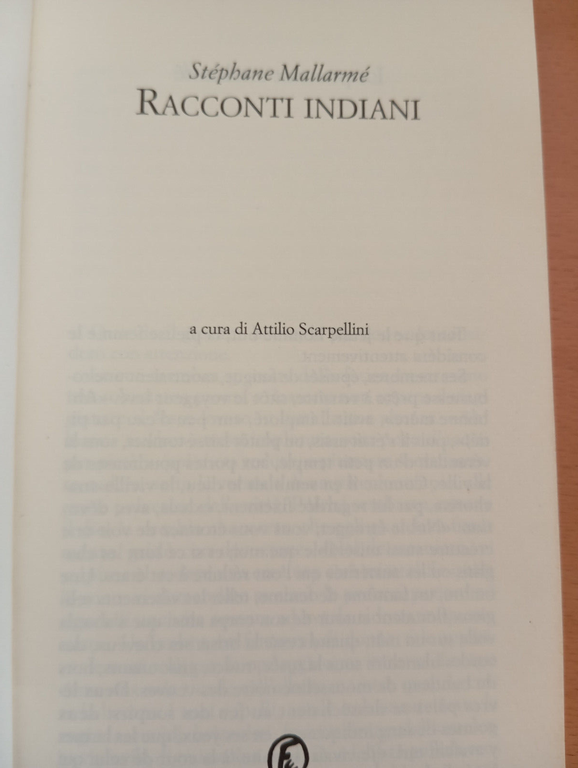 Novelle indiane, Stephane Mallarmé, Fazi, 1995