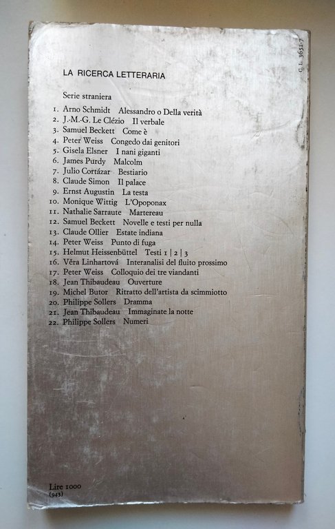 Numeri, Philippe Sollers, Einaudi, 1973