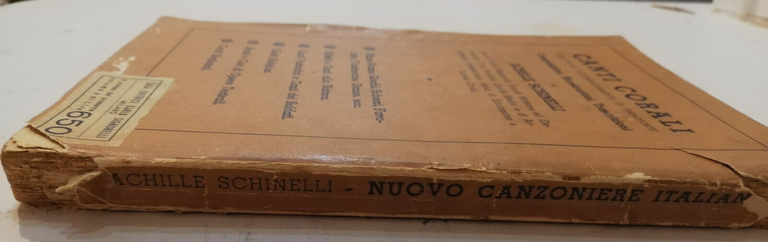 Nuovo canzoniere italiano, Schinelli, 1951