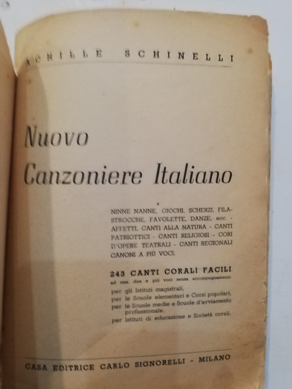 Nuovo canzoniere italiano, Schinelli, 1951 | Immagine Gallery 13