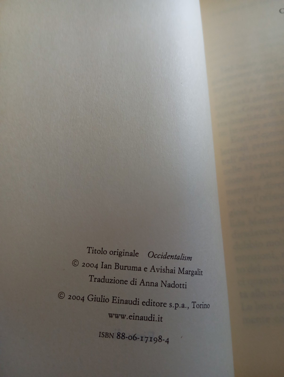 Occidentalismo, Ian Buruma - Avishai Margalit, Einaudi, 2004 | Immagine Gallery 9