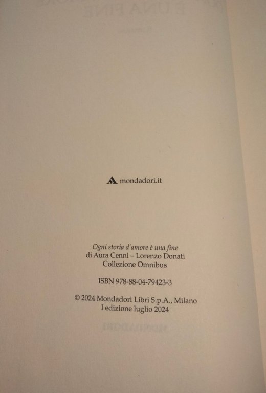 Ogni storia d'amore è una fine, Cenni - A. Donati, …
