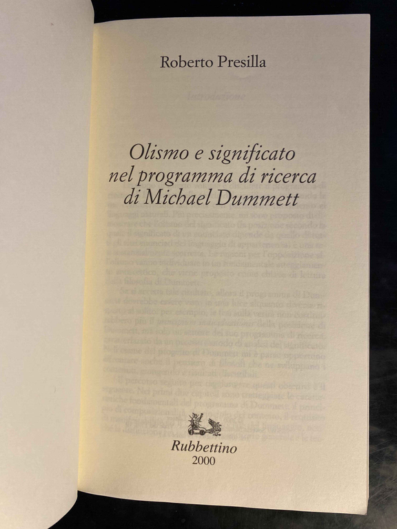 Olismo e significato nel programma di ricerca di Dummett, R. … | Immagine Gallery 13