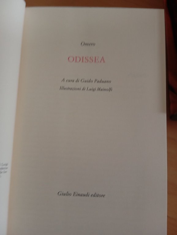 Omero, Odissea, Millenni Einaudi, 2010, come nuovo | Immagine Gallery 7