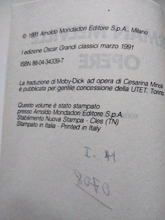 Opere, Herman Melville, Mondadori, due volumi, 1991 | Immagine Gallery 12
