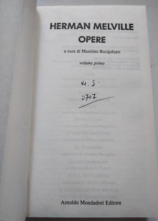 Opere, Herman Melville, Mondadori, due volumi, 1991 | Immagine Gallery 7