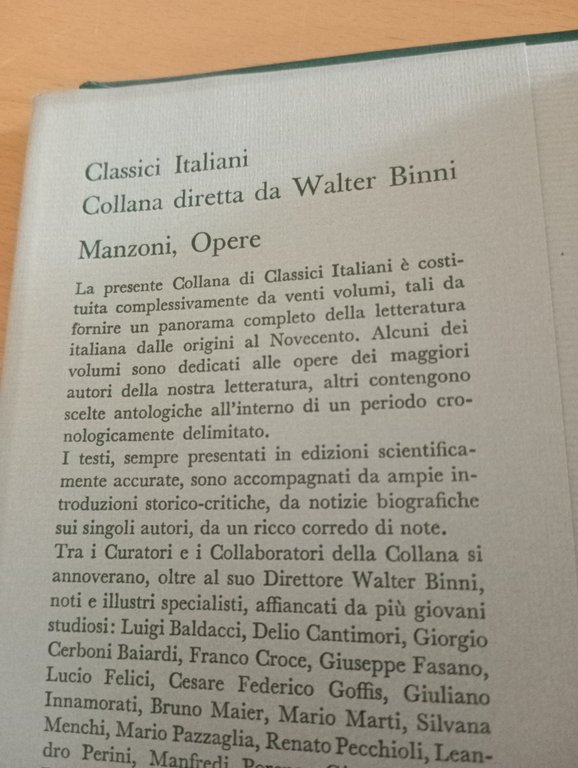 Opere, Manzoni, Zanichelli, A cura di F. C. Goffis, 1967 | Immagine Gallery 7