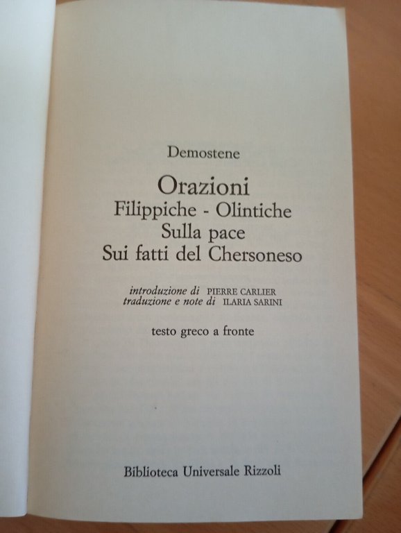 Orazioni, Demostene, Rizzoli BUR, 1994