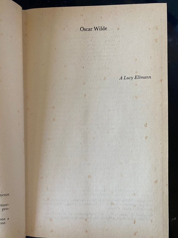 Oscar Wilde. Una biografia, Richard Ellmann, Rizzoli, 1991