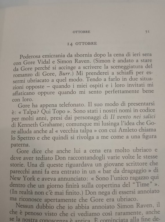 Ottobre, Christopher Isherwood, ES, 1994