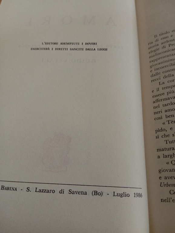 Ovidio, amori, testo a fronte, Zanichelli, 1986