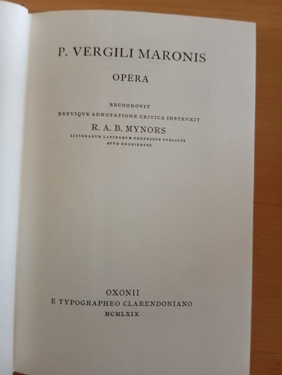 P. Virgili Maronis, Opera, R. A. B. Mynors, Oxford classical … | Immagine Gallery 8