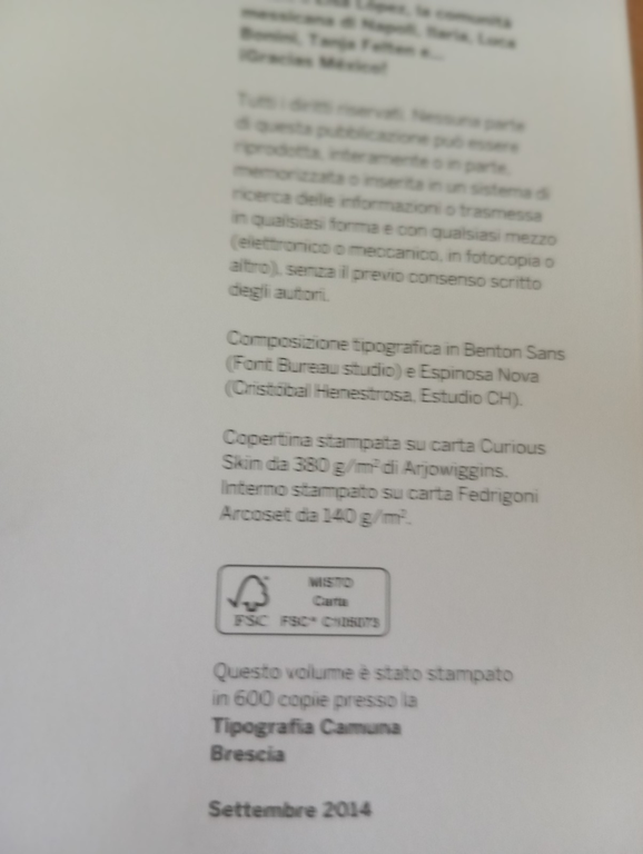 Pan del Alma, Corica Scala Cacucci, 2014, turatura 600 copie