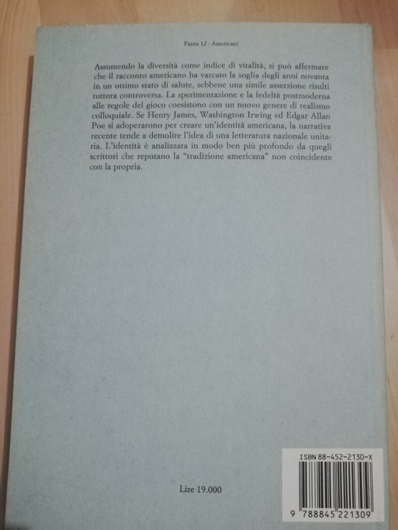 Panta, Americani, 1994, Bompiani, con un brano di David Foster …