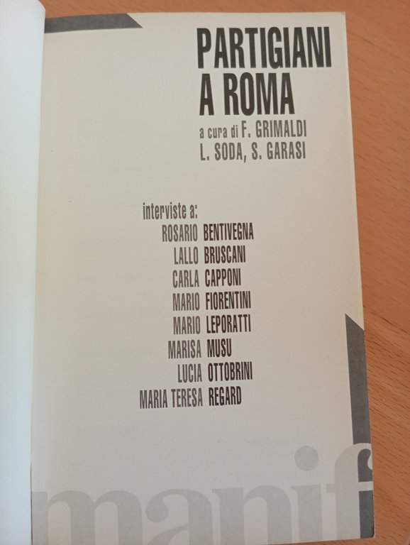 Partigiani a Roma, Grimaldi - Soda - Garasi, Manifesto, 1996, …