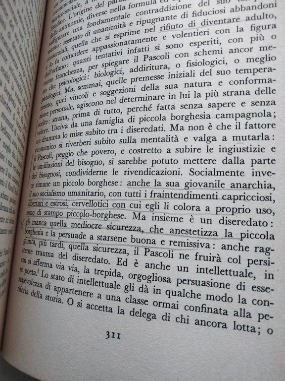 Pascoli: la rivoluzione inconsapevole, Giacomo Debenedetti, Garzanti, 1979