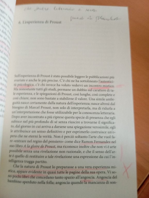 Passi falsi, Maurice Blanchot, Il Saggiatore, 2020, sottolineato