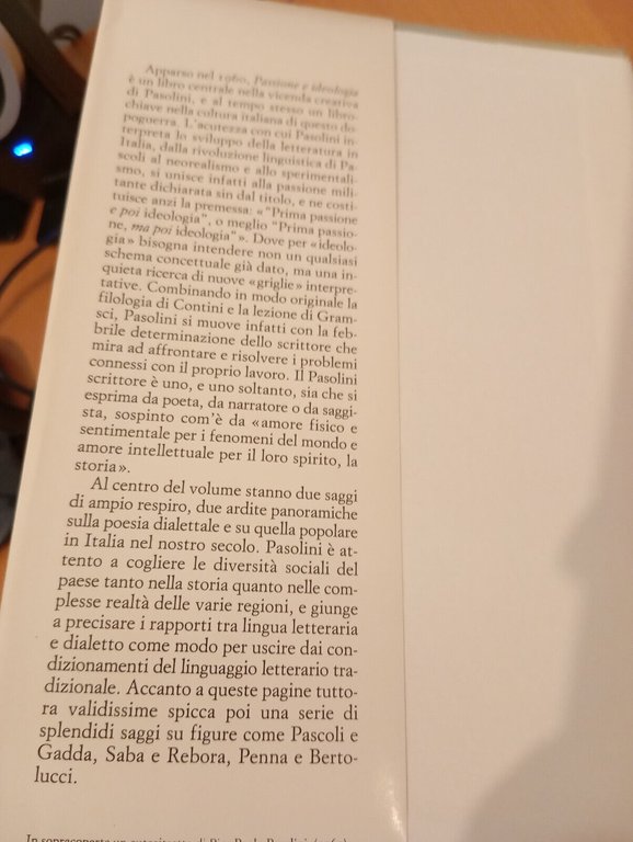 Passione e ideologia 1948-1958, Pier Paolo Pasolini, Introd. Segre Einaudi …