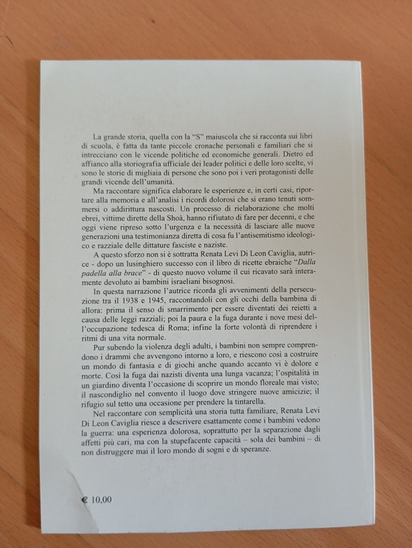 Paura e libertà. Ricordi leggi razziali, Renata Levi di Leon …
