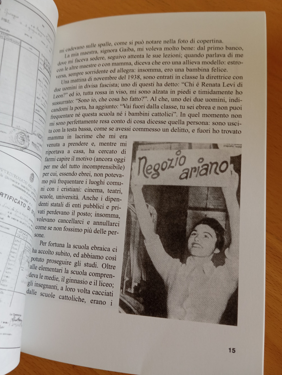 Paura e libertà. Ricordi leggi razziali, Renata Levi di Leon …