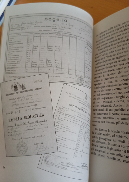 Paura e libertà. Ricordi leggi razziali, Renata Levi di Leon …