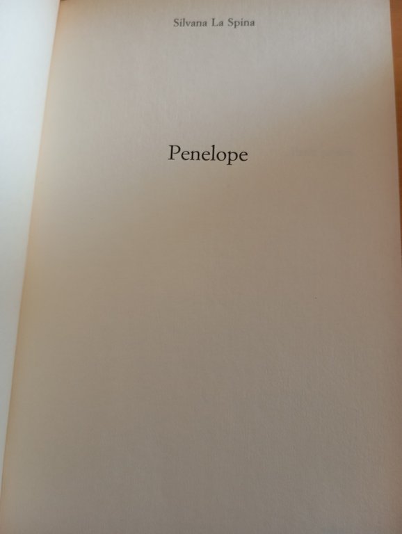 Penelope, Silvana La Spina, La Tartaruga, 1998