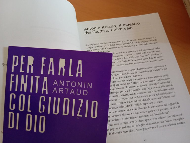 Per farla finita col giudizio di Dio, Antonin Artaud, Stampa …
