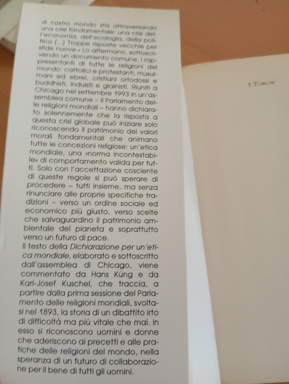 Per un'etica mondiale. La dichiarazione del parlamento, Hans Kung, Rizzoli, …
