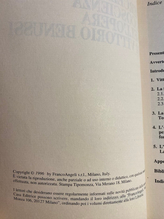 Percezione e coscienza nell'opera di Vittorio Benussi, Mauro Antonelli, 1996