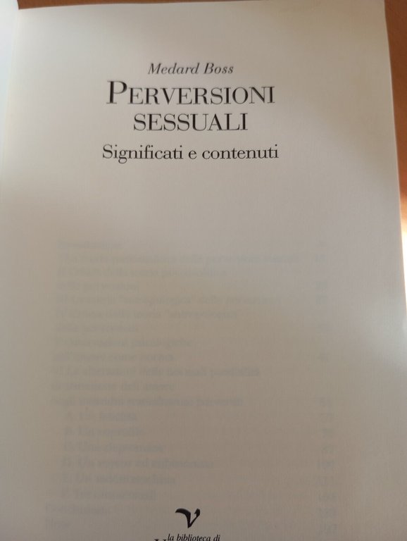 Perversioni sessuali, Medard Boss, Vivarium, 1998