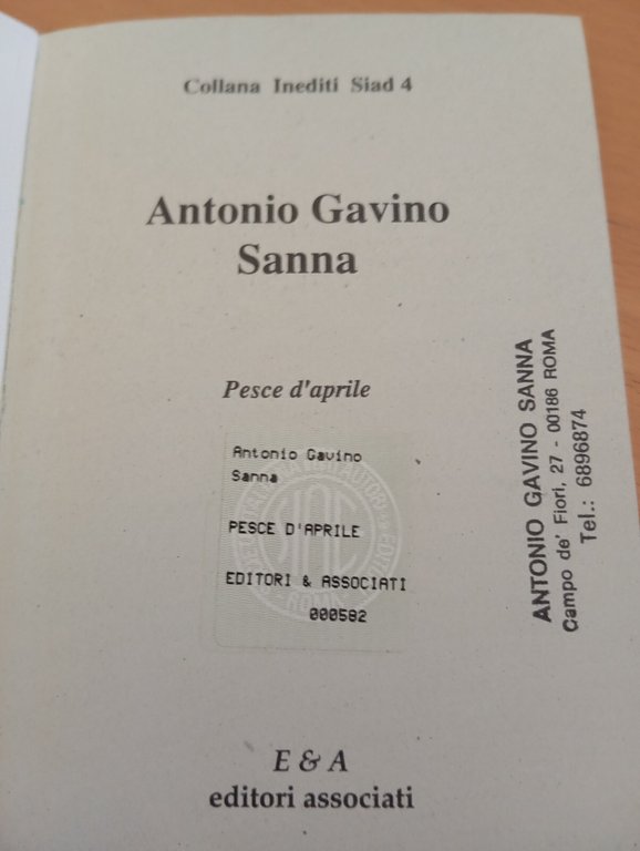 Pesce d'aprile, Antonio Gavino Sanna, Editori Associati