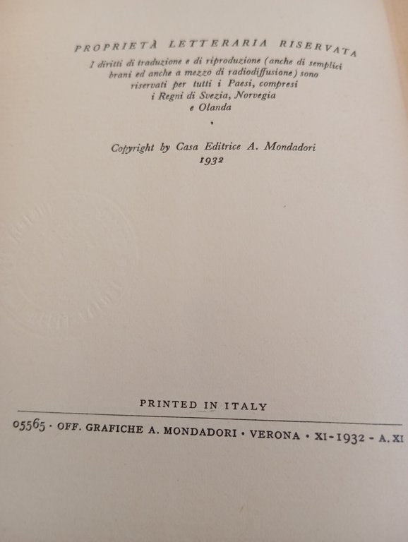 Piave, Vitaliano Brancati, Mondadori, 1932