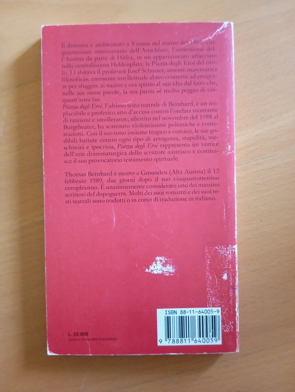 Piazza degli eroi, Thomas Bernhard, Garzanti, 1992 | Immagine Gallery 5