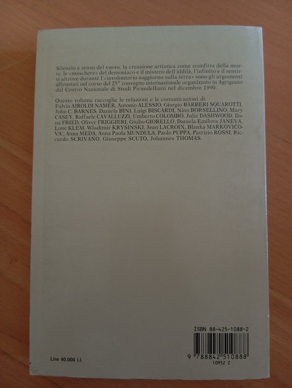 Pirandello e l'oltre, Enzo Lauretta, Atti convegno, Mursia, 1990