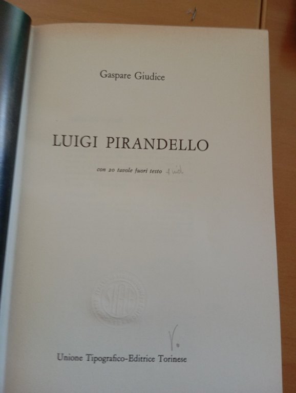 Pirandello, Gaspare Giudice, UTET,