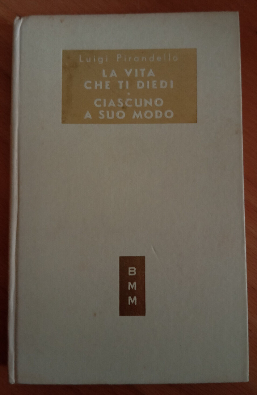 Pirandello, Maschere nude, La vita che ti diedi, Ciascuno a …