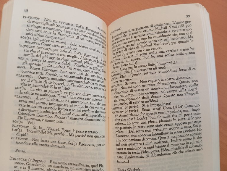 Platonov, Anton Cechov, Einaudi teatro, 1982, fuori catalogo