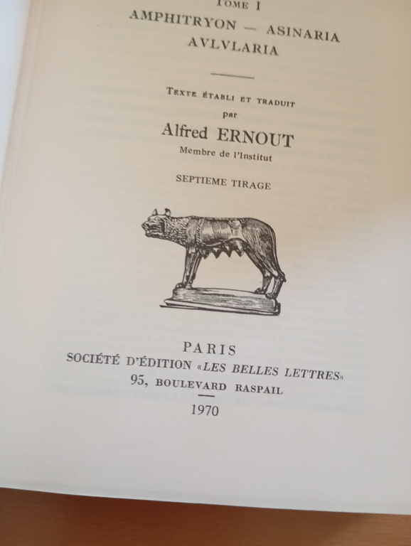 Plaute, comédies, I II III IV V VI, Alfred Ernaut, … | Immagine Gallery 13