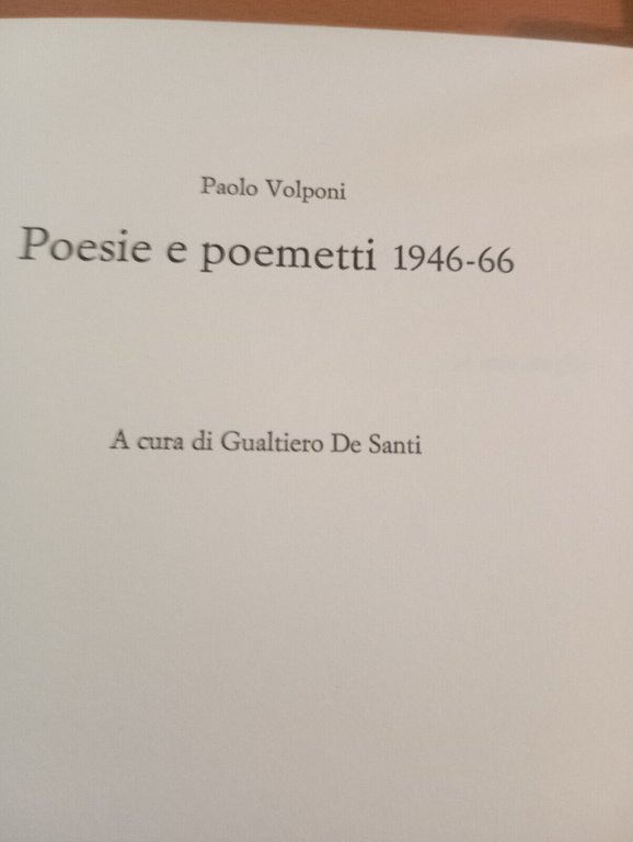 Poesie e poemetti 1946-66, Paolo Volponi, Einaudi, 1980