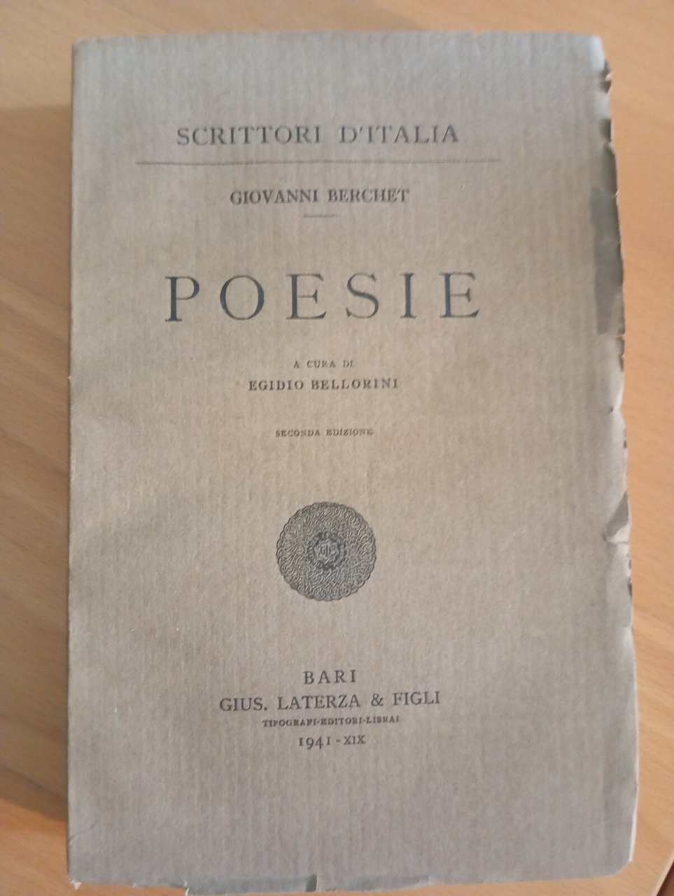 Poesie, Giovanni Berchet, Opere 1, A cura di Egidio Bellorini, …