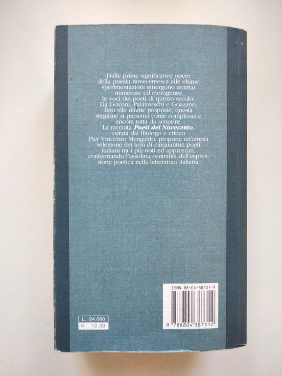 Poeti italiani del Novecento, Mondadori Oscar Poesia 1990